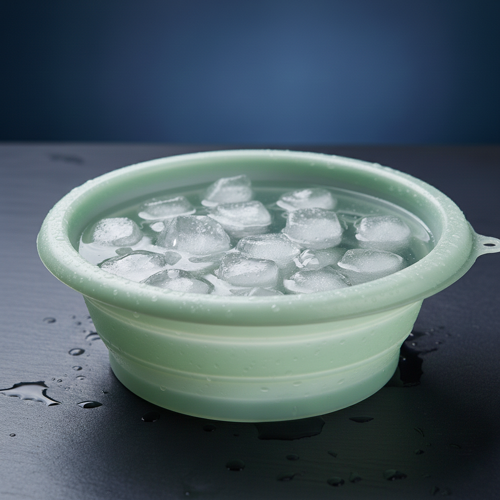 Bol de bain glacé pour le visage